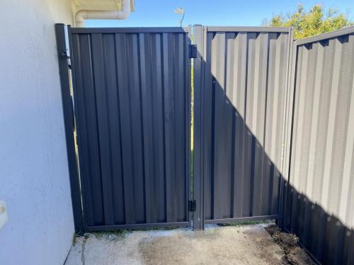 Grey Colorbond Fence and gates