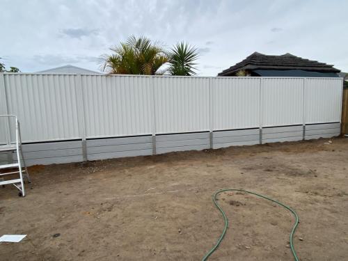 White colorbond fences